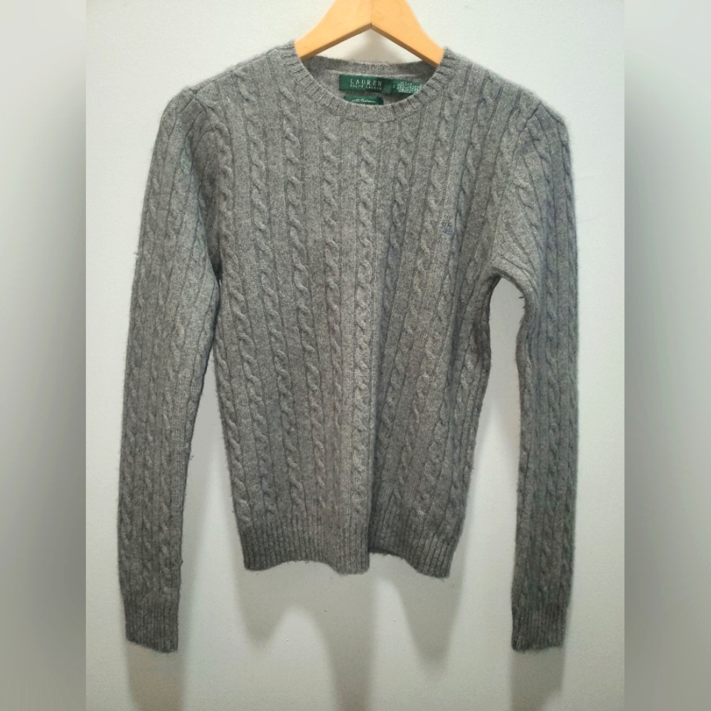 Ralph Lauren Cable Knit Cashmere Sweater - Size Small